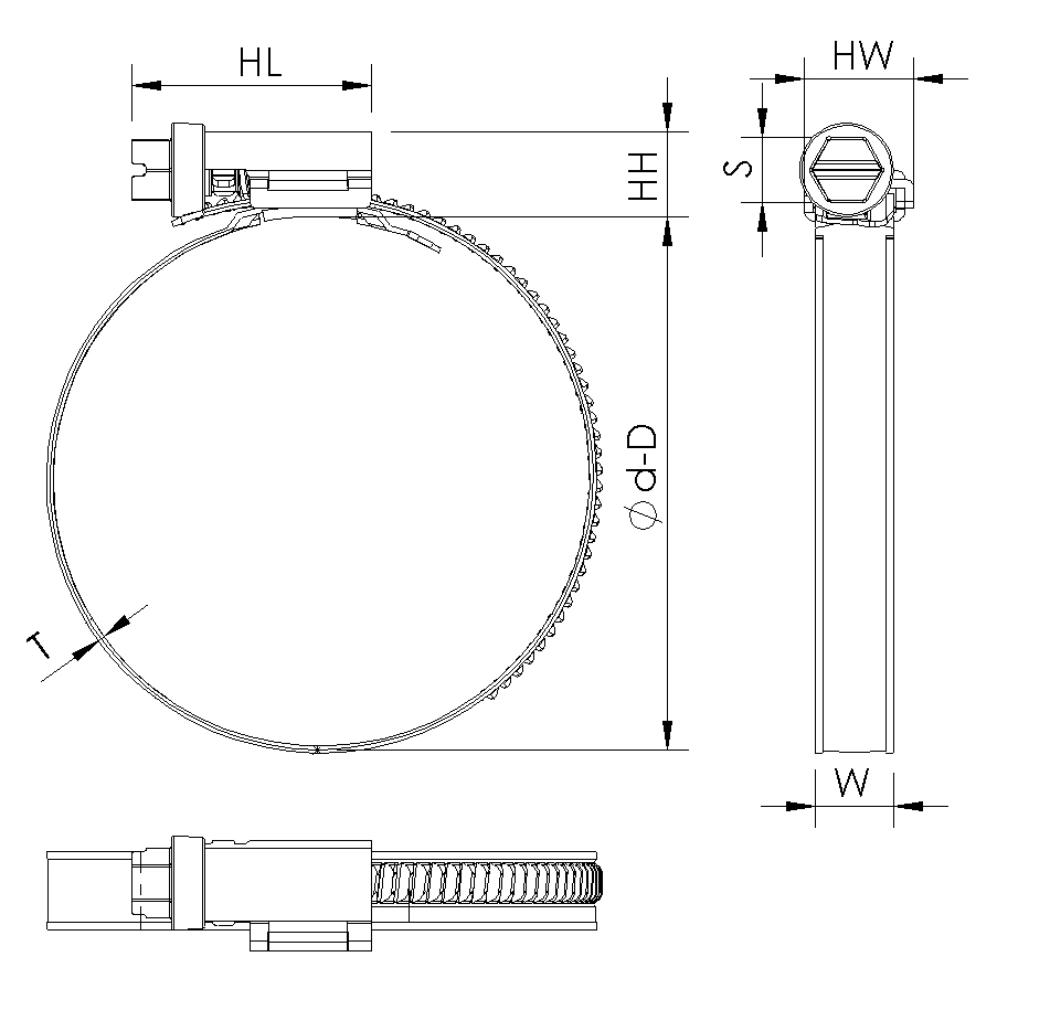 InduSKY Collier de Serrage Inox W4 304, 30 Pièces 8-50mm Réglable